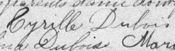Signature de Cyrille Dubois: 10 janvier 1898 Signature de Cyrille Dubois: 10 janvier 1898