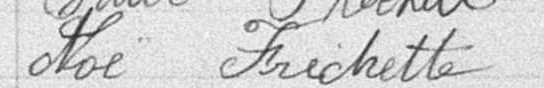 Signature de Noë Fréchette: 27 novembre 1894
