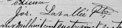 Signature de Jos. Lavallée Ptre: 20 janvier 1894 Signature de Jos. Lavallée Ptre: 20 janvier 1894