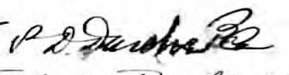 Signature de P. D. Darche: 4 septembre 1906 Signature de P. D. Darche: 4 septembre 1906