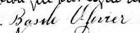 Signature de Basile Olivier: 23 juillet 1870 Signature de Basile Olivier: 23 juillet 1870