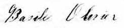 Signature de Basile Olivier: 19 novembre 1870 Signature de Basile Olivier: 19 novembre 1870