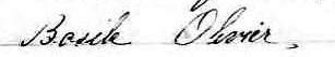 Signature de Basile Olivier: 14 mai 1872 Signature de Basile Olivier: 14 mai 1872