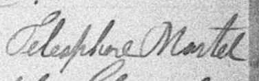 Signature de Telesphore Martel: 16 septembre 1895 Signature de Telesphore Martel: 16 septembre 1895