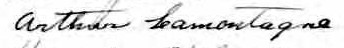 Signature d'Arthur Lamontagne: 12 avril 1940 Signature d'Arthur Lamontagne: 12 avril 1940