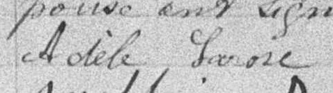 Signature d'Adèle Larose: 12 février 1896 Signature d'Adèle Larose: 12 février 1896