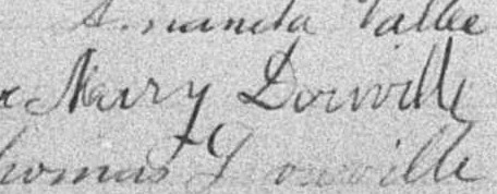 Signature de Mary Douville: 17 février 1896 Signature de Mary Douville: 17 février 1896