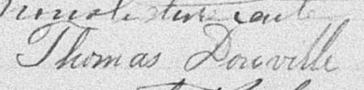 Signature de Thomas Douville: 29 juin 1896