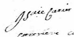 Signature de Isaie Carrier: 15 août 1826