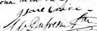 Signature de Isaie Carier: 5 mars 1832