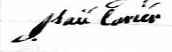 Signature de Isaïe Carrier: 7 octobre 1838