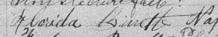 Signature de Florida Binette: 30 août 1897 Signature de Florida Binette: 30 août 1897