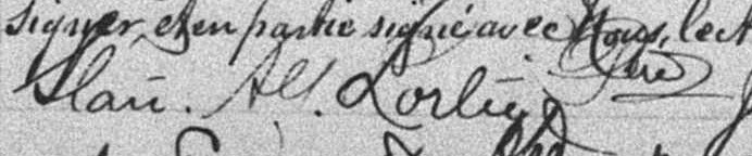 Signature de Stan. Alb. Lortie, ptr: 13 août 1897 Signature de Stan. Alb. Lortie, ptr: 13 août 1897