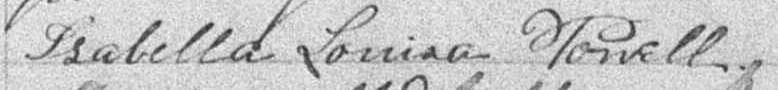 Signature d'Isabella Louisa Powell: 19 octobre 1897 Signature d'Isabella Louisa Powell: 19 octobre 1897