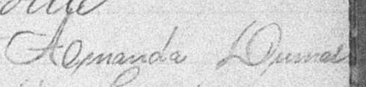 Signature d'Amanda Dumel: 26 avril 1898 Signature d'Amanda Dumel: 26 avril 1898