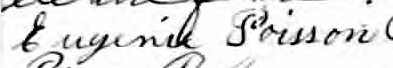 Signature de Eugenie Poisson: 10 avril 1899 Signature de Eugenie Poisson: 10 avril 1899