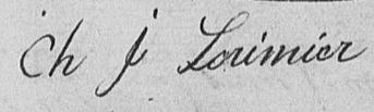 Signature de Ch J Lorimier: 1810 Signature de Ch J Lorimier: 1810