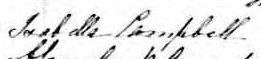 Signature d'Isabella Campell: 11 février 1866 Signature d'Isabella Campell: 11 février 1866