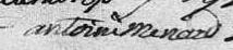 Signature de Antoin Menard: 8 octobre 1810 Signature de Antoin Menard: 8 octobre 1810
