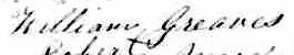 Signature de William Greaves: 26 octobre 1869