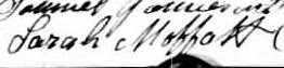 Signature de Sarah Moffatt: 11 avril 1866