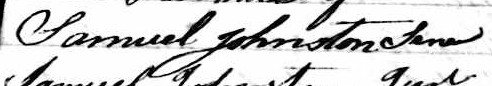 Signature de Samuel Johnston Senr: 27 décembre 1839