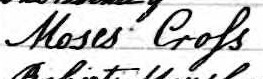 Signature de Moses Cross: 28 avril 1840 Signature de Moses Cross: 28 avril 1840
