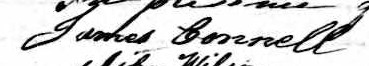 Signature de James Connell: 26 novembre 1843