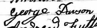 Signature de George Davison: 14 juin 1840 Signature de George Davison: 14 juin 1840
