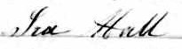 Signature de Ira Hall: 27 août 1840