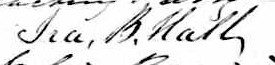 Signature de Ira B. Hall: 31 décembre 1850