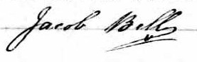 Signature de Jacob Bills: 27 août 1840 Signature de Jacob Bills: 27 août 1840