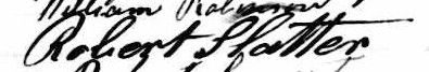 Signature de Robert Slatter: 3 avril 1842 Signature de Robert Slatter: 3 avril 1842