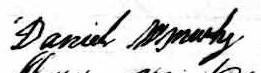 Signature de Daniel McMurchy: 19 août 1844 Signature de Daniel McMurchy: 19 août 1844