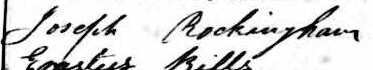 Signature de Joseph Rockingham: 31 octobre 1844 Signature de Joseph Rockingham: 31 octobre 1844