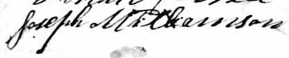 Signature de Joseph Williamson: 17 décembre 1844 Signature de Joseph Williamson: 17 décembre 1844