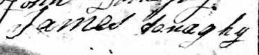 Signature de James Donaghy: 26 août 1846 Signature de James Donaghy: 26 août 1846