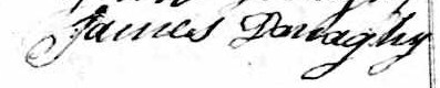 Signature de James Donaghy: 27 janvier 1847 Signature de James Donaghy: 27 janvier 1847