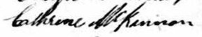 Signature de Cathrine McKennan: 22 avril 1847 Signature de Cathrine McKennan: 22 avril 1847