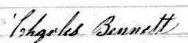 Signature de Charles Bennett: 18 mars 1849