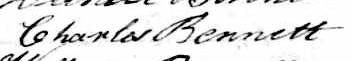 Signature de Charles Bennett: 9 octobre 1850
