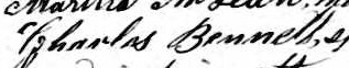 Signature de Charles Bennett: 18 juillet 1852