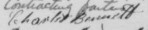 Signature de Charles Bennett: 16 novembre 1852