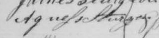 Signature d'Agnesss Sturgeon: 3 avril 1853
