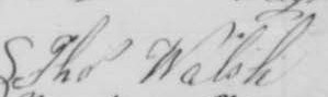 Signature de Thomas Walsh: 2 août 1853 Signature de Thomas Walsh: 2 août 1853