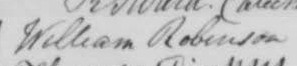 Signature de William Robinson: 17 février 1854 Signature de William Robinson: 17 février 1854