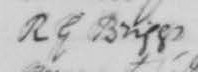 Signature de R G Briggs: 3 février 1857 Signature de R G Briggs: 3 février 1857