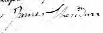 Signature de James Sheridan: 19 octobre 1830