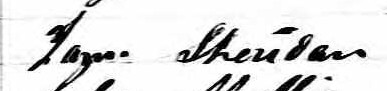 Signature de James Sheridan: 11 mai 1864