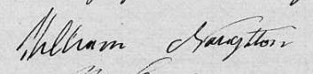 Signature de William Naughton: 20 février 1827 Signature de William Naughton: 20 février 1827